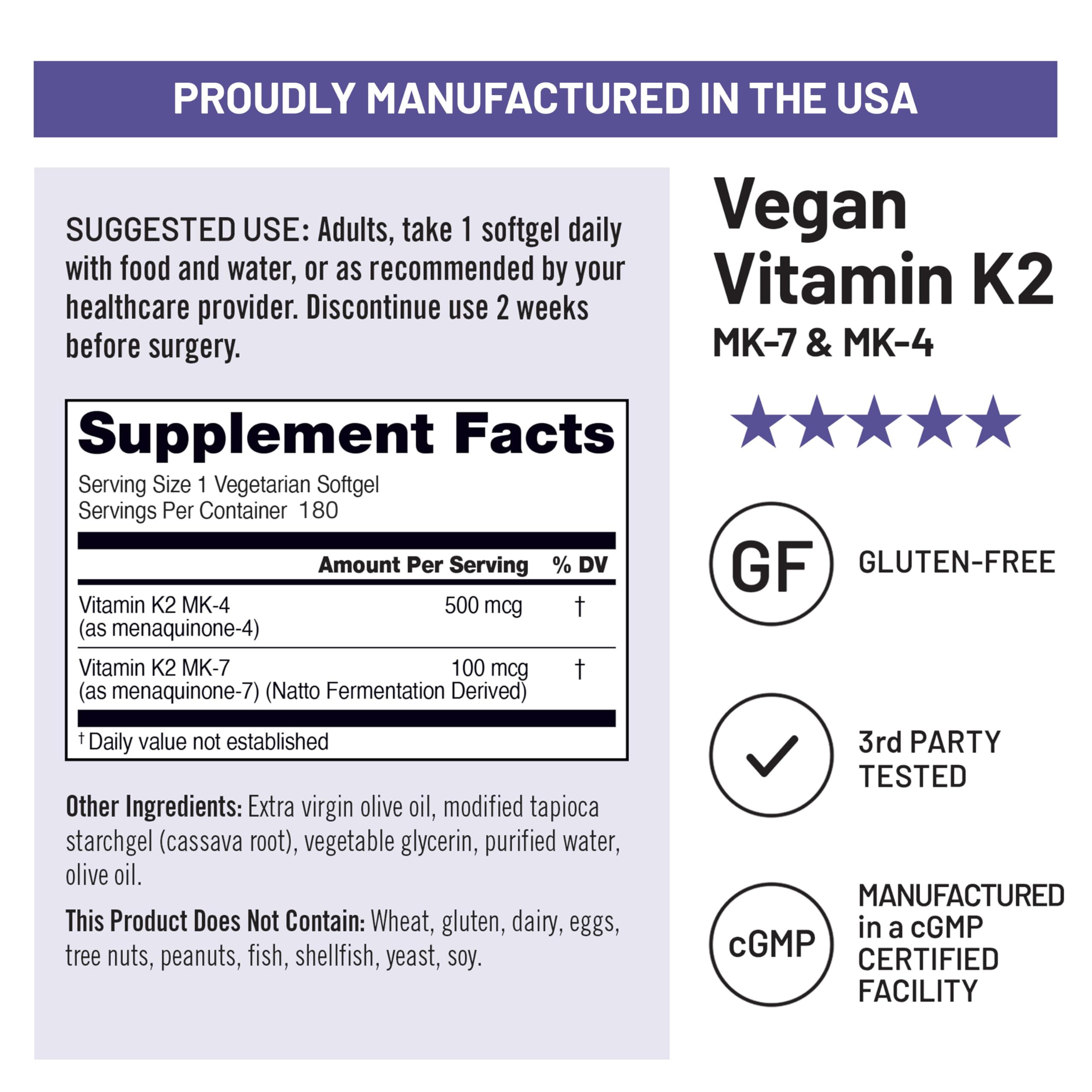 NatureWise Vitamin K2 softgels showing softgel size