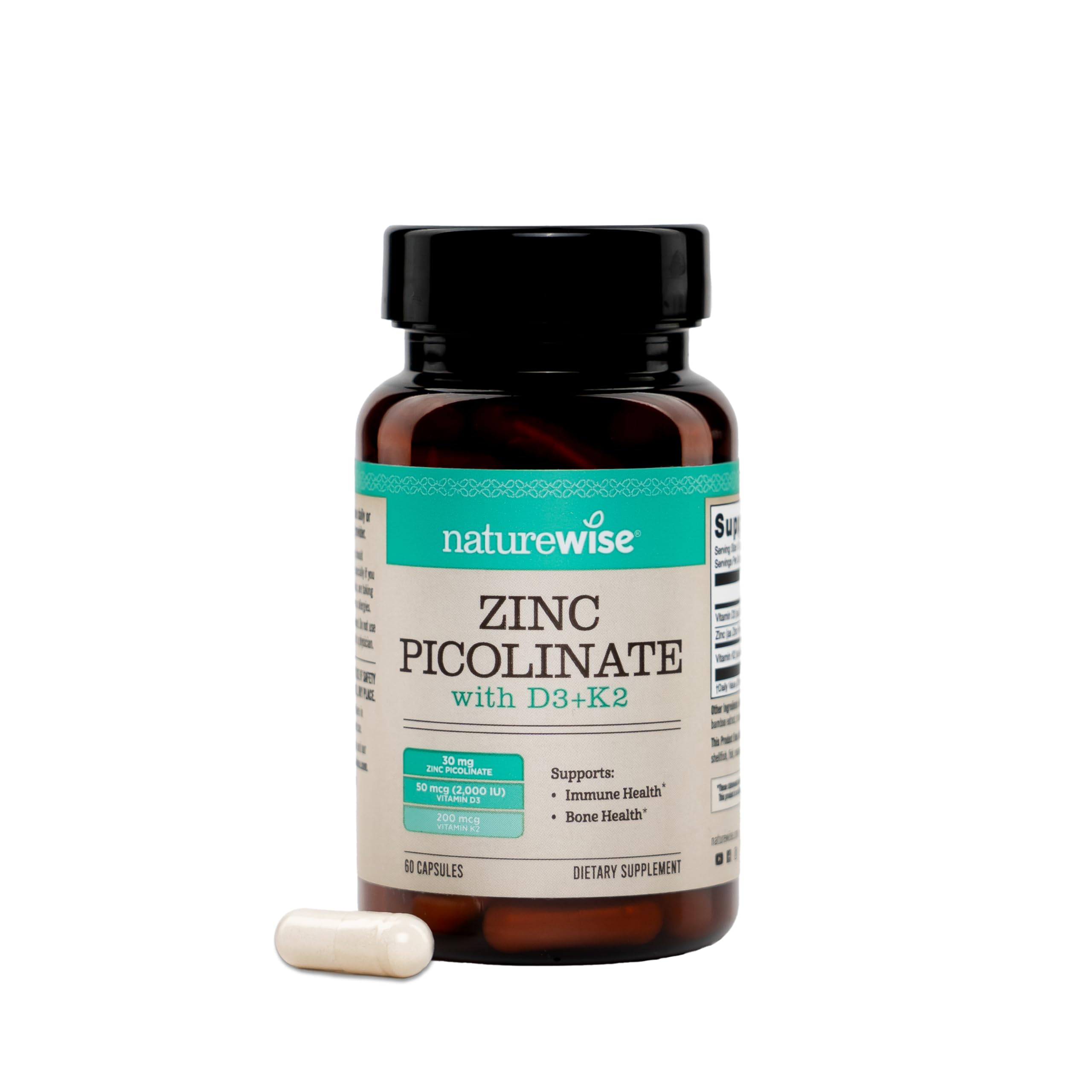 NatureWise Zinc Picolinate Supplement 30mg front view