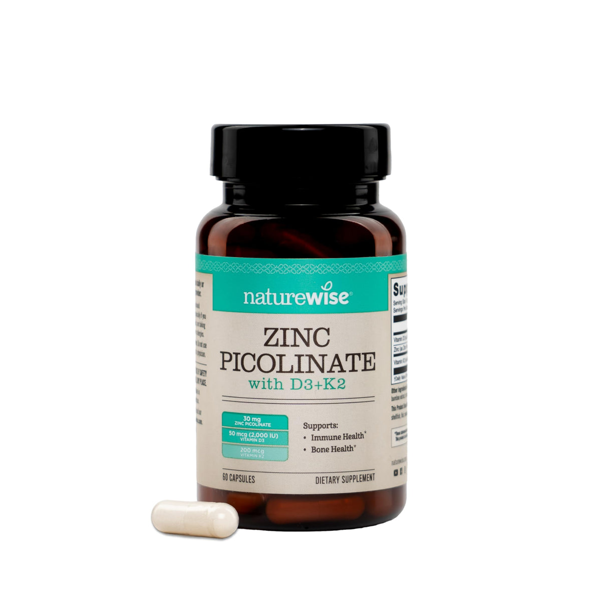 NatureWise Zinc Picolinate Supplement 30mg front view