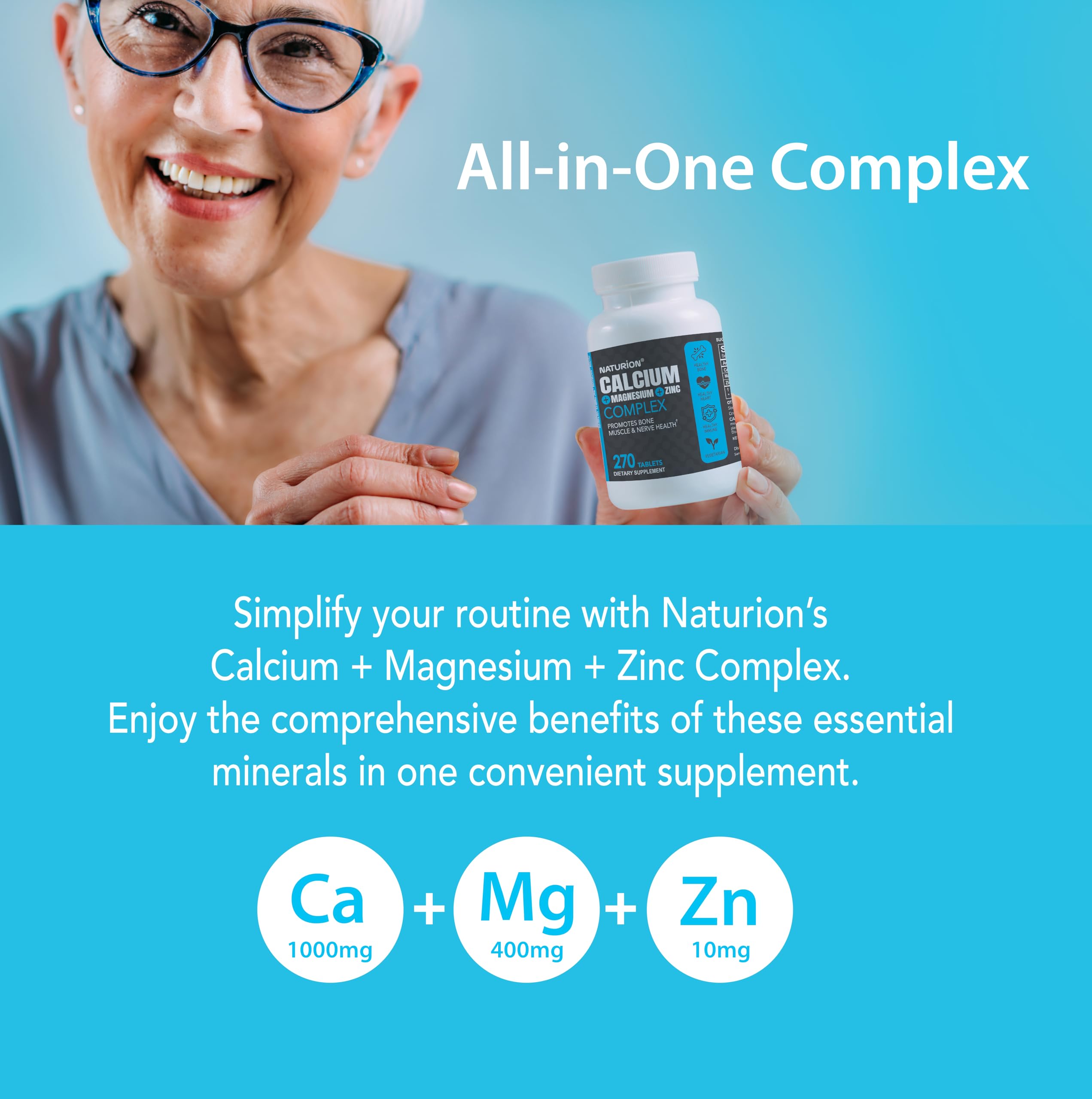 NATURION Triple Mineral Support Calcium Supplement ingredients list
