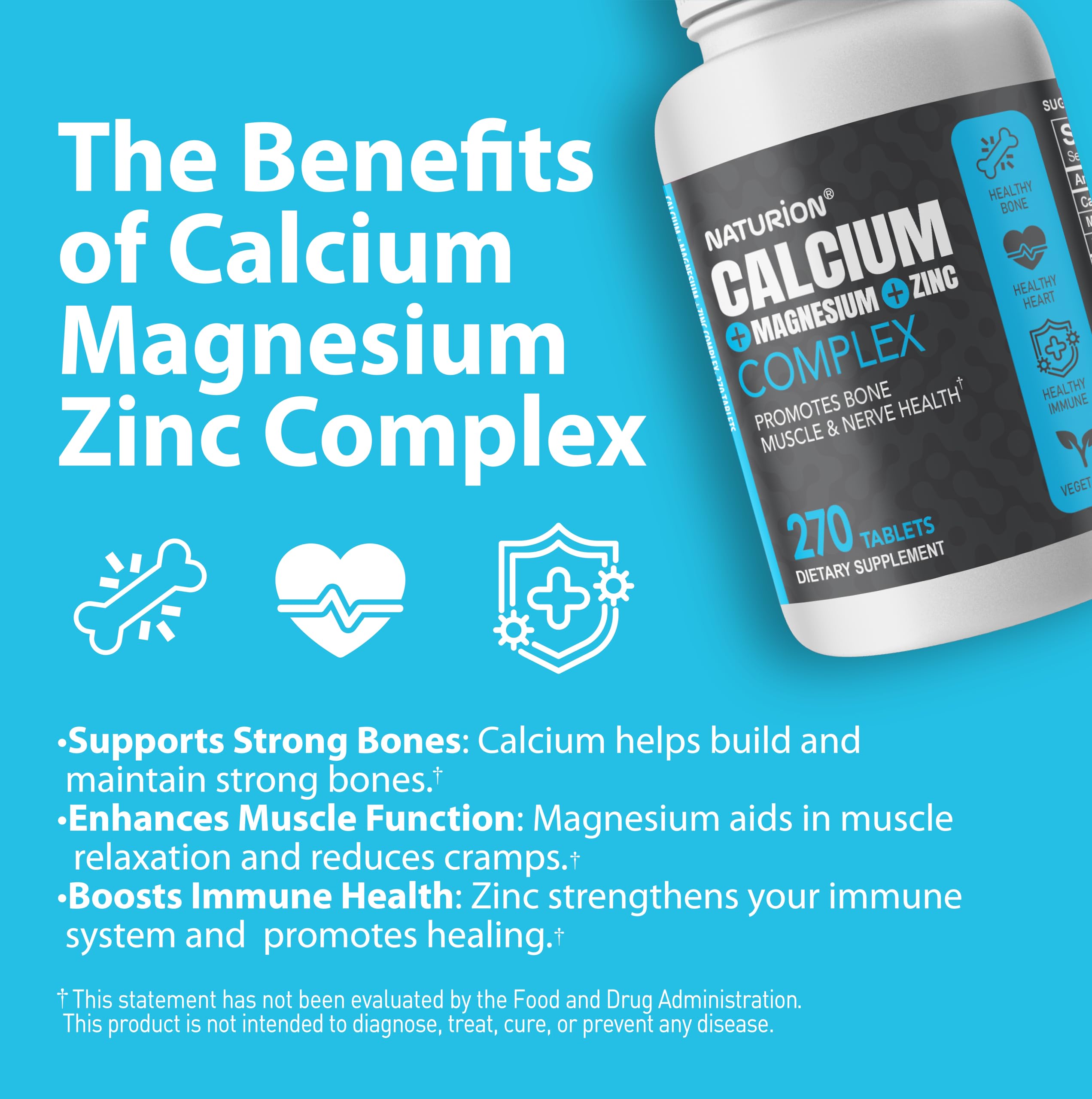 NATURION Triple Mineral Support Calcium Supplement packaging