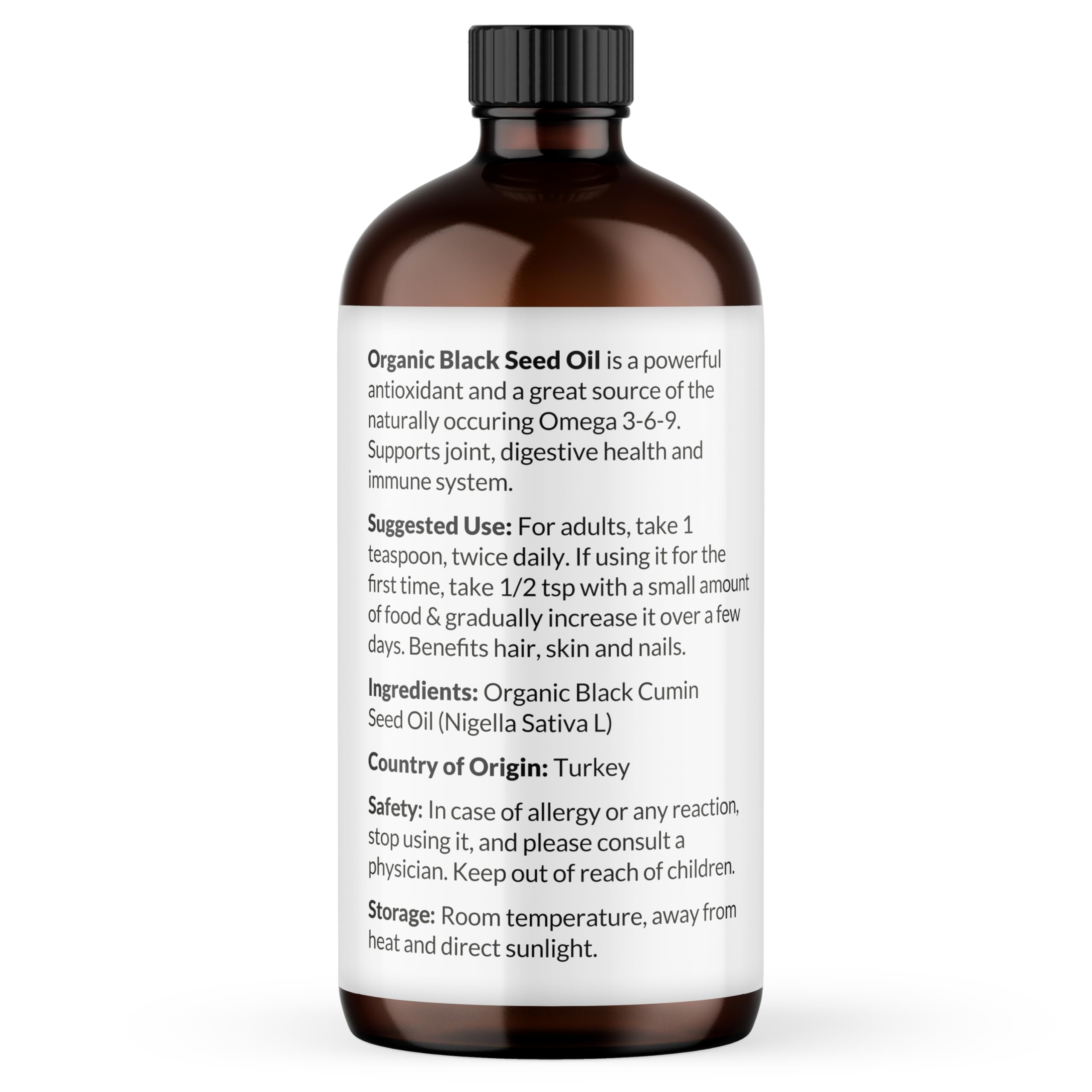 NaturoBliss Black Seed Oil 898g packaging