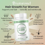 Naturonel Hair Growth Vitamins for Women bottle side view