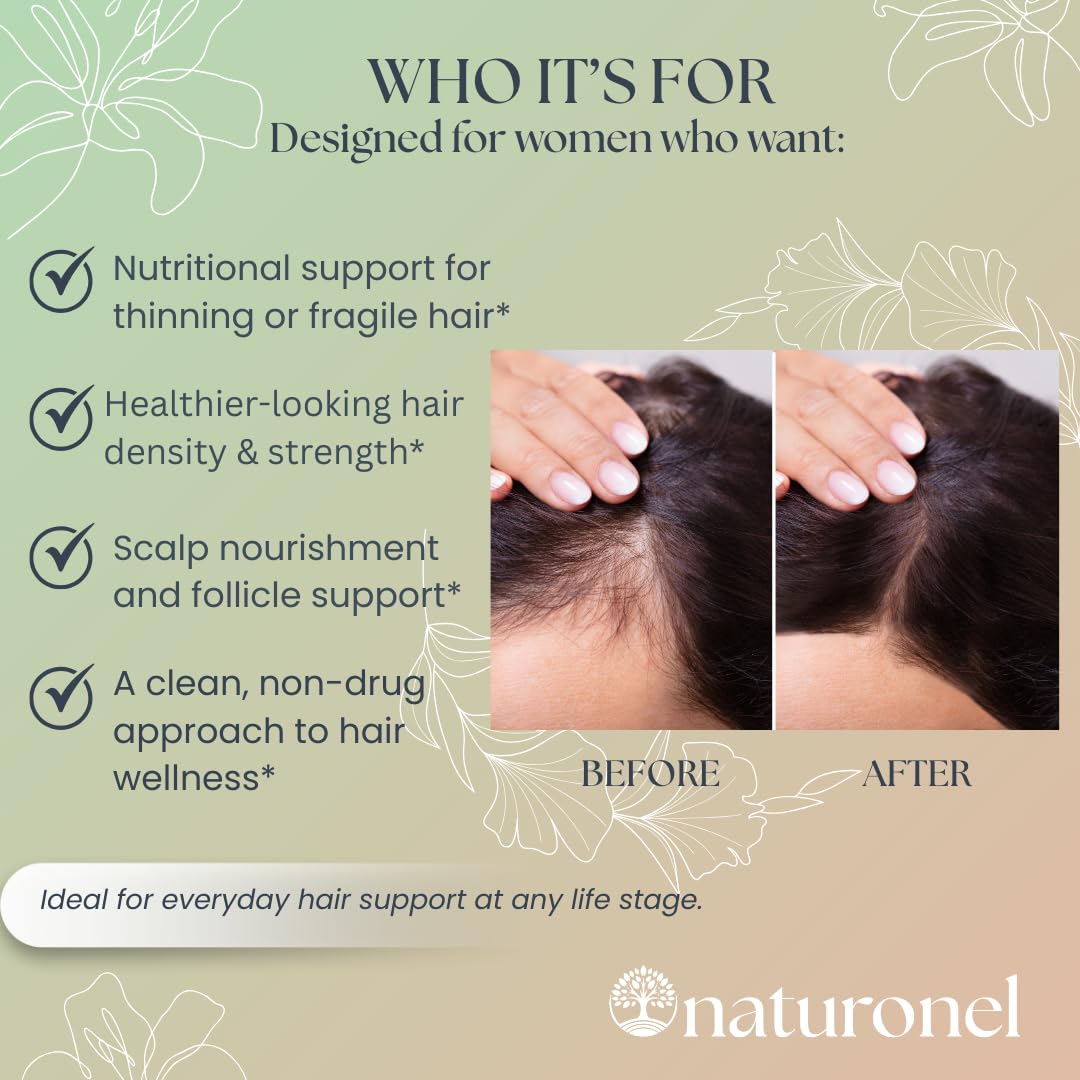 Naturonel Hair Growth Vitamins for Women capsules close-up