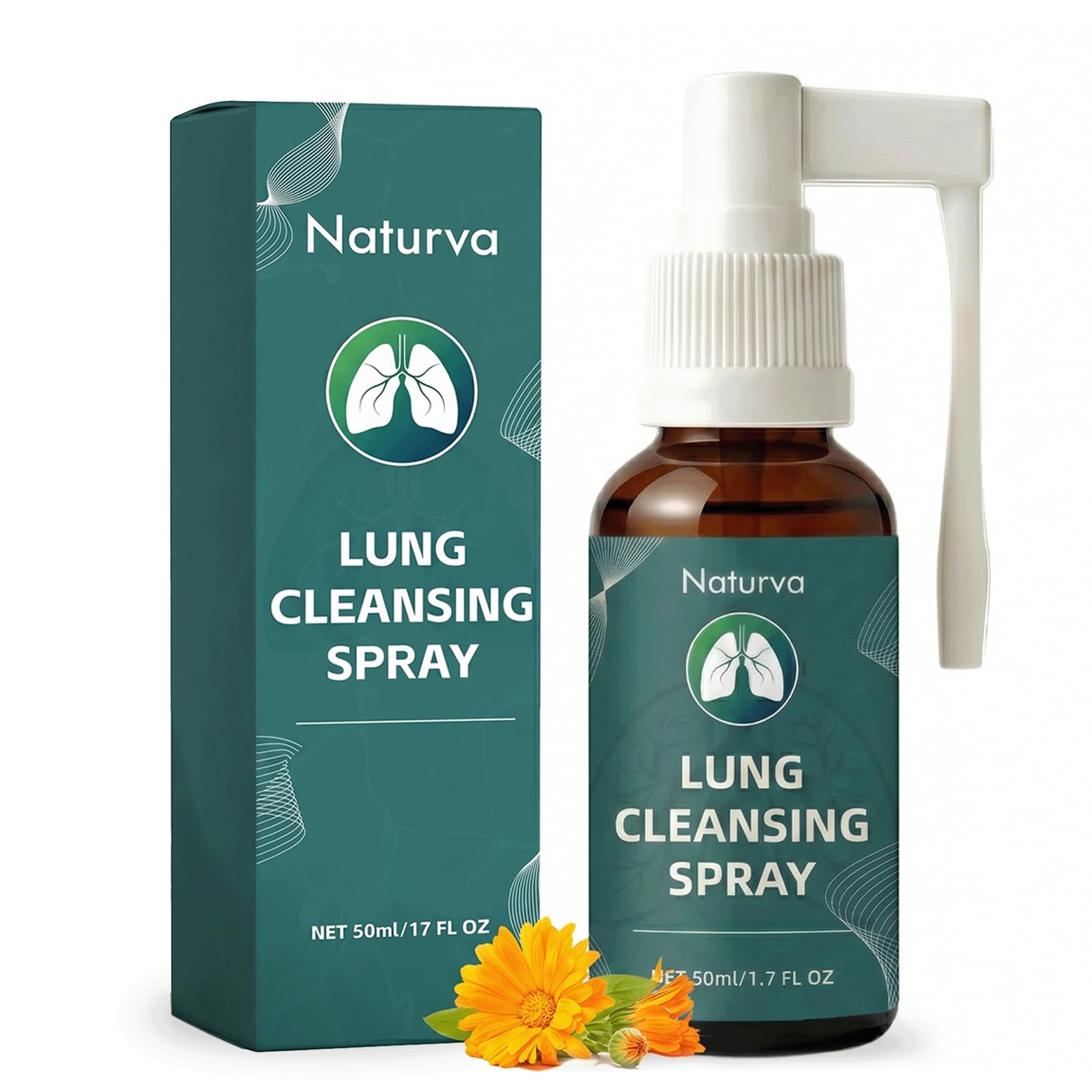 Naturva Lung Cleansing Spray 50ml front view with label