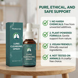 Naturva Lung Cleansing Spray 50ml held in hand outdoors