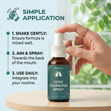 Naturva Lung Cleansing Spray 50ml side view showing spray nozzle