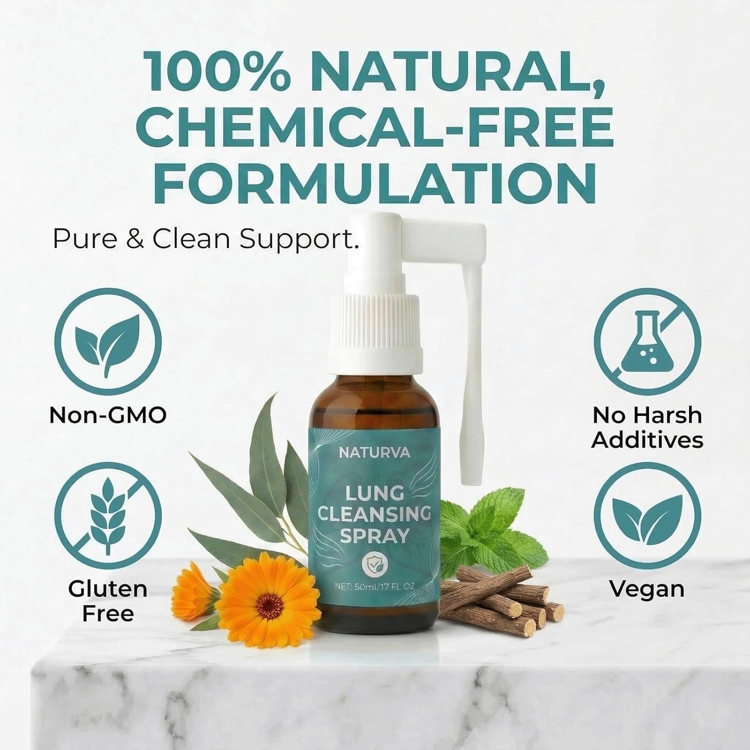 Naturva Lung Cleansing Spray lifestyle use in office setting