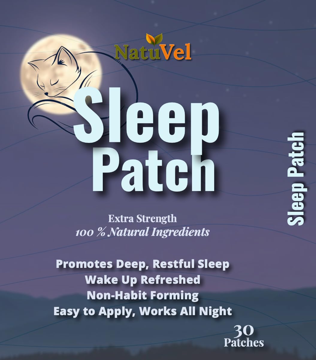NatuVel Sleep Patches box front view with 30 patches