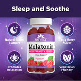 Natvites Melatonin Gummies 10mg Berry Flavour back view