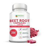 Nautical Elements Beet Root Powder Capsules 1200mg front view