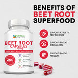 Nautical Elements Beet Root Powder Capsules 1200mg nutritional information