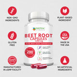 Nautical Elements Beet Root Powder Capsules 1200mg side view