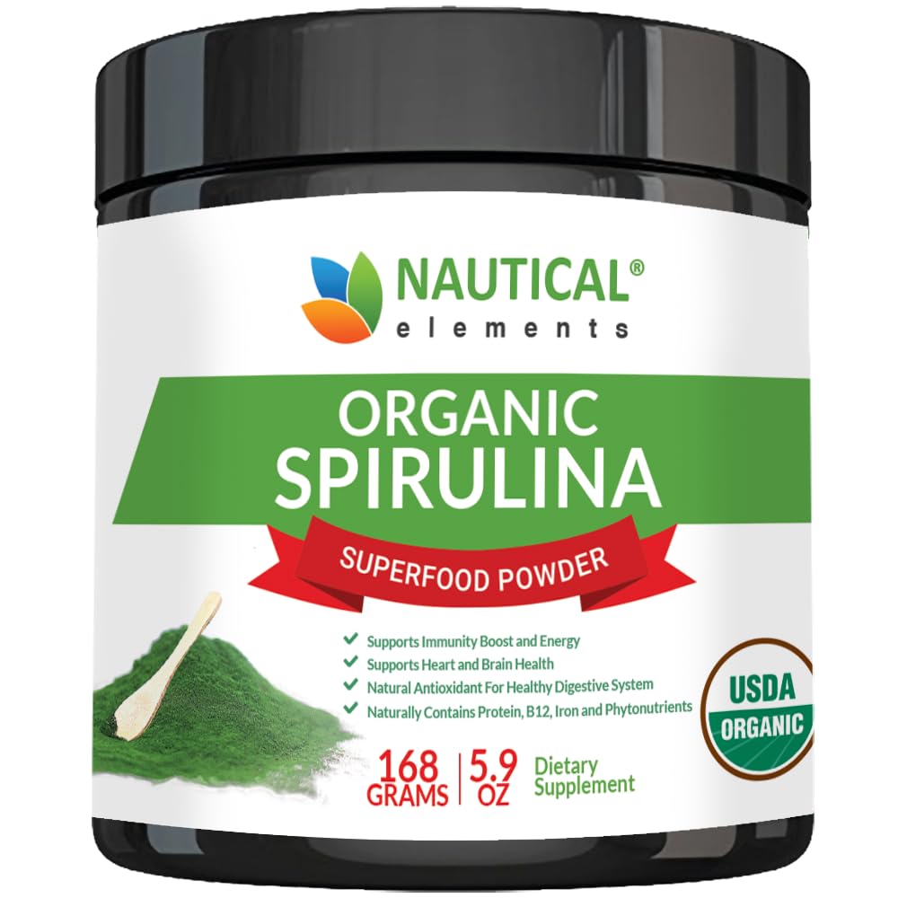Nautical Elements Organic Spirulina Powder front view