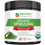 Nautical Elements Organic Spirulina Powder front view