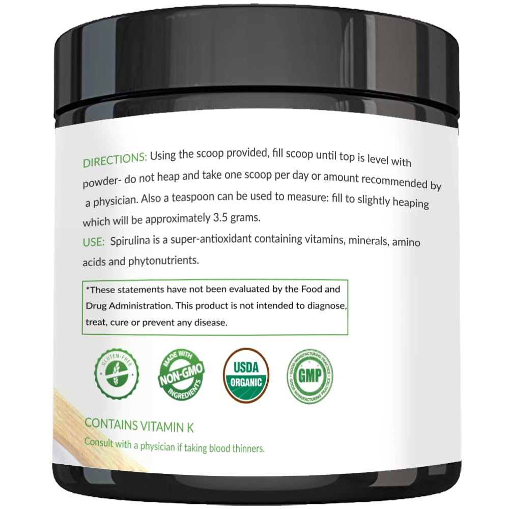 Nautical Elements Organic Spirulina Powder in a bowl