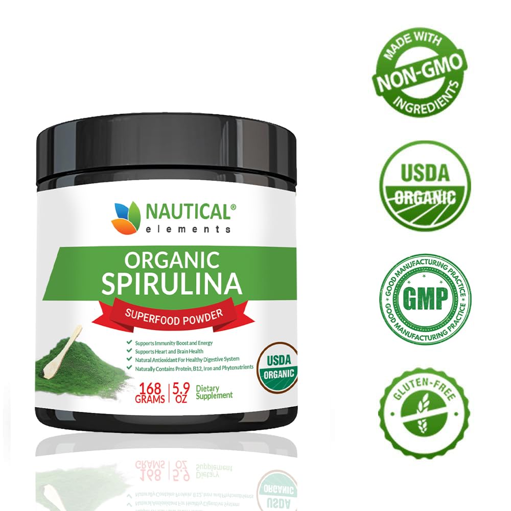 Nautical Elements Organic Spirulina Powder scoop