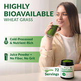 Nautical Elements Organic Wheat Grass Juice Powder back view with nutritional information