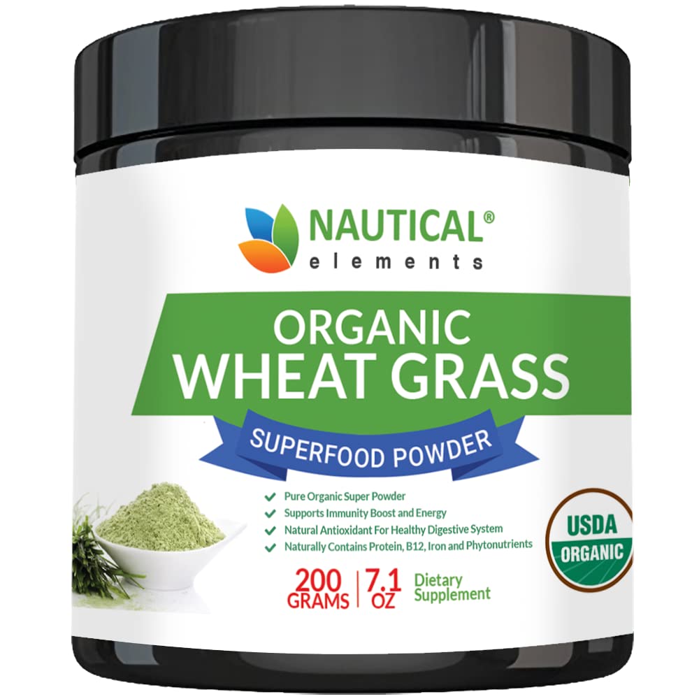 Nautical Elements Organic Wheatgrass Powder 272g front view