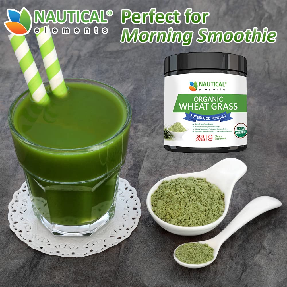 Nautical Elements Organic Wheatgrass Powder ingredients list