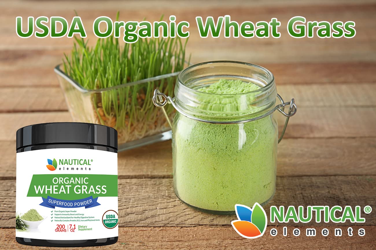Nautical Elements Organic Wheatgrass Powder nutritional information