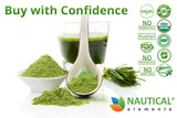 Nautical Elements Organic Wheatgrass Powder packaging side view