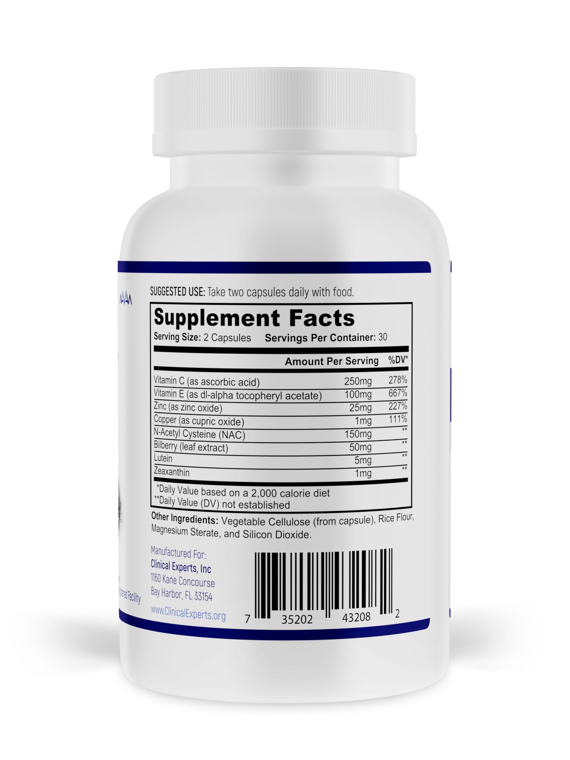 Navan EyeRx Antioxidant AREDS 2 Eye Vitamins on a kitchen counter