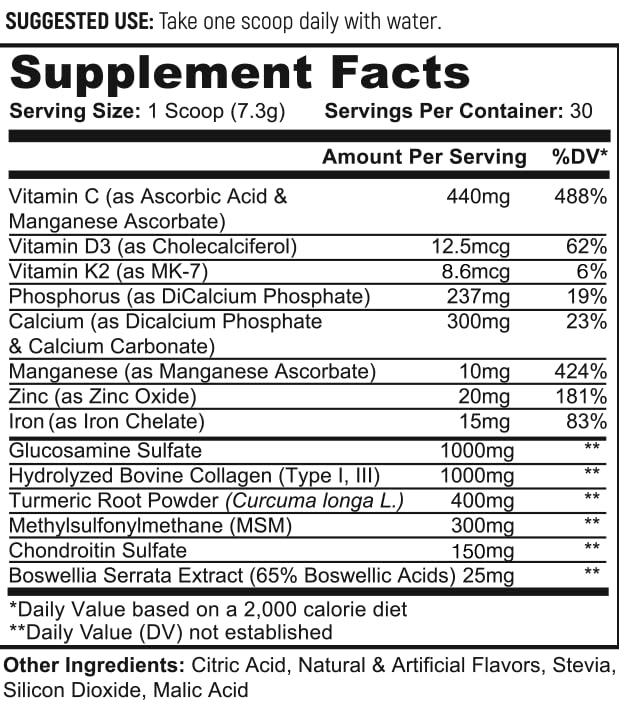 Navan Spine and Disc Osteo Nutrition Supplement Powder packaging