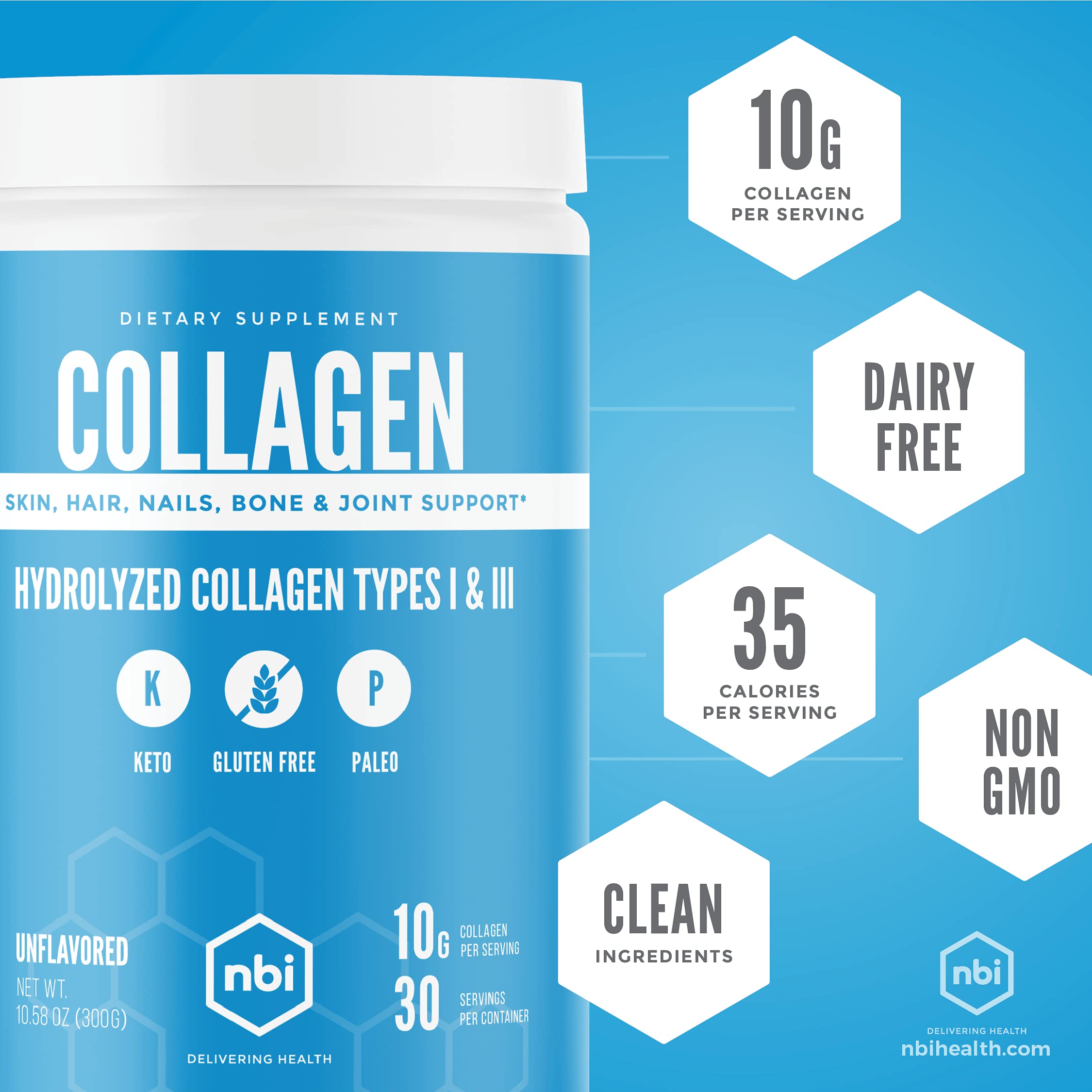 NBI Collagen Supplement Types I & III serving suggestion