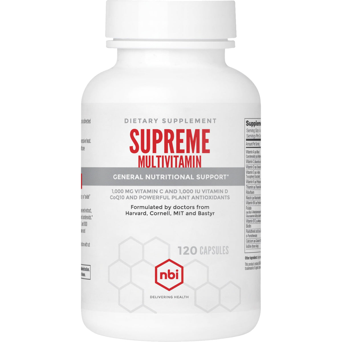 NBI Multivitamin Capsules front view with packaging
