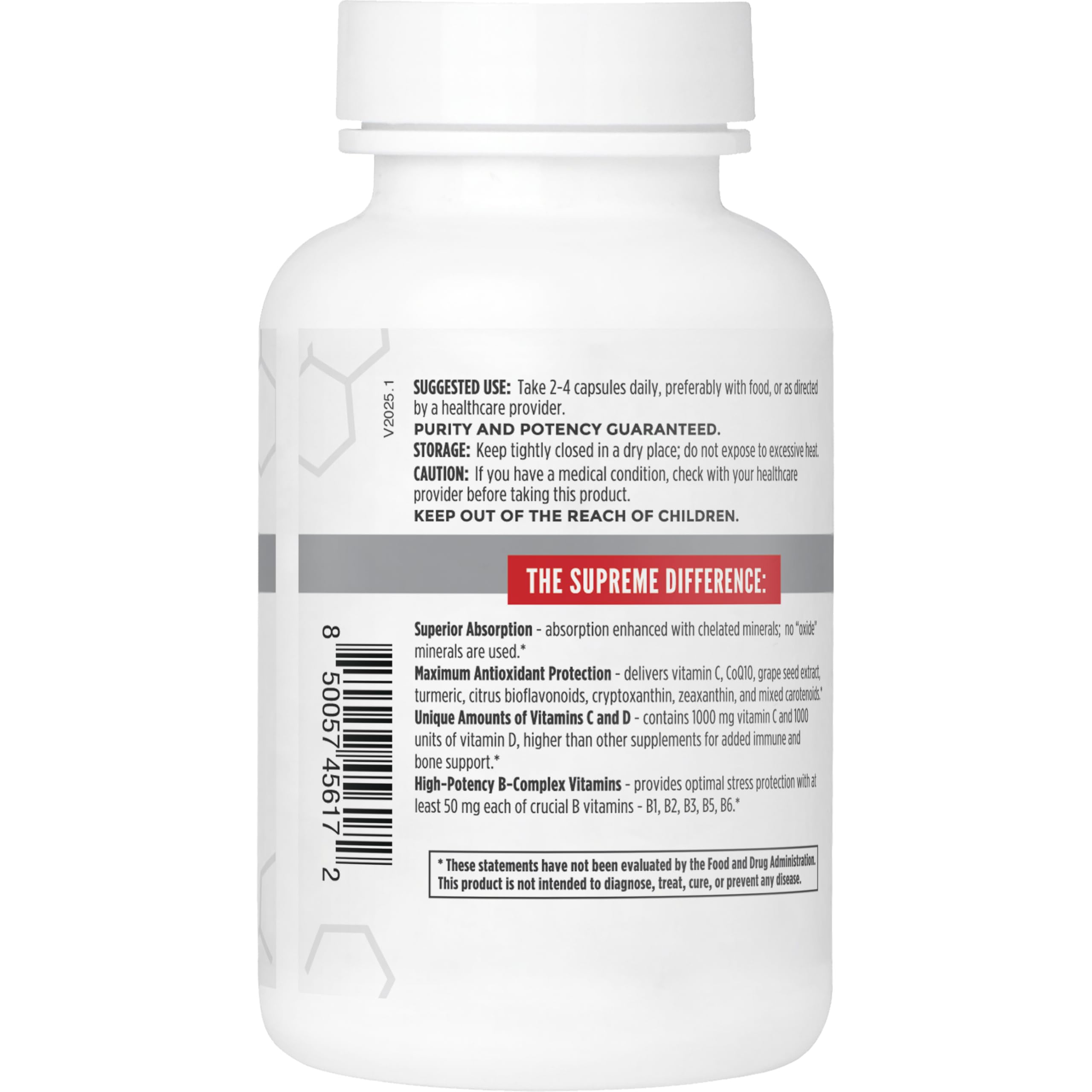 NBI Multivitamin Capsules side view highlighting capsule size
