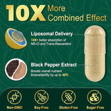 NBOOCUP Liposomal NAD Plus Supplement 600mg capsule close-up