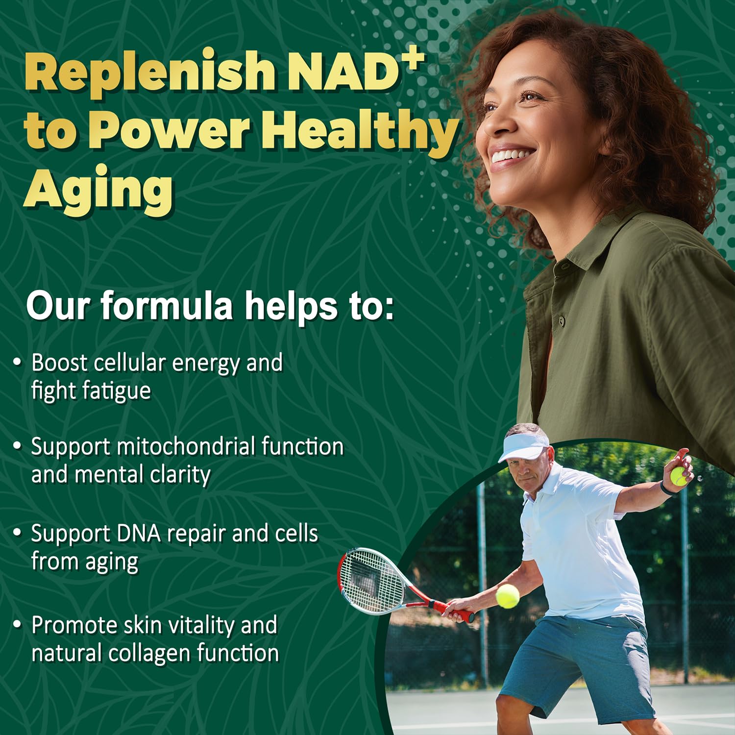 NBOOCUP Liposomal NAD Plus Supplement 600mg on a wooden table