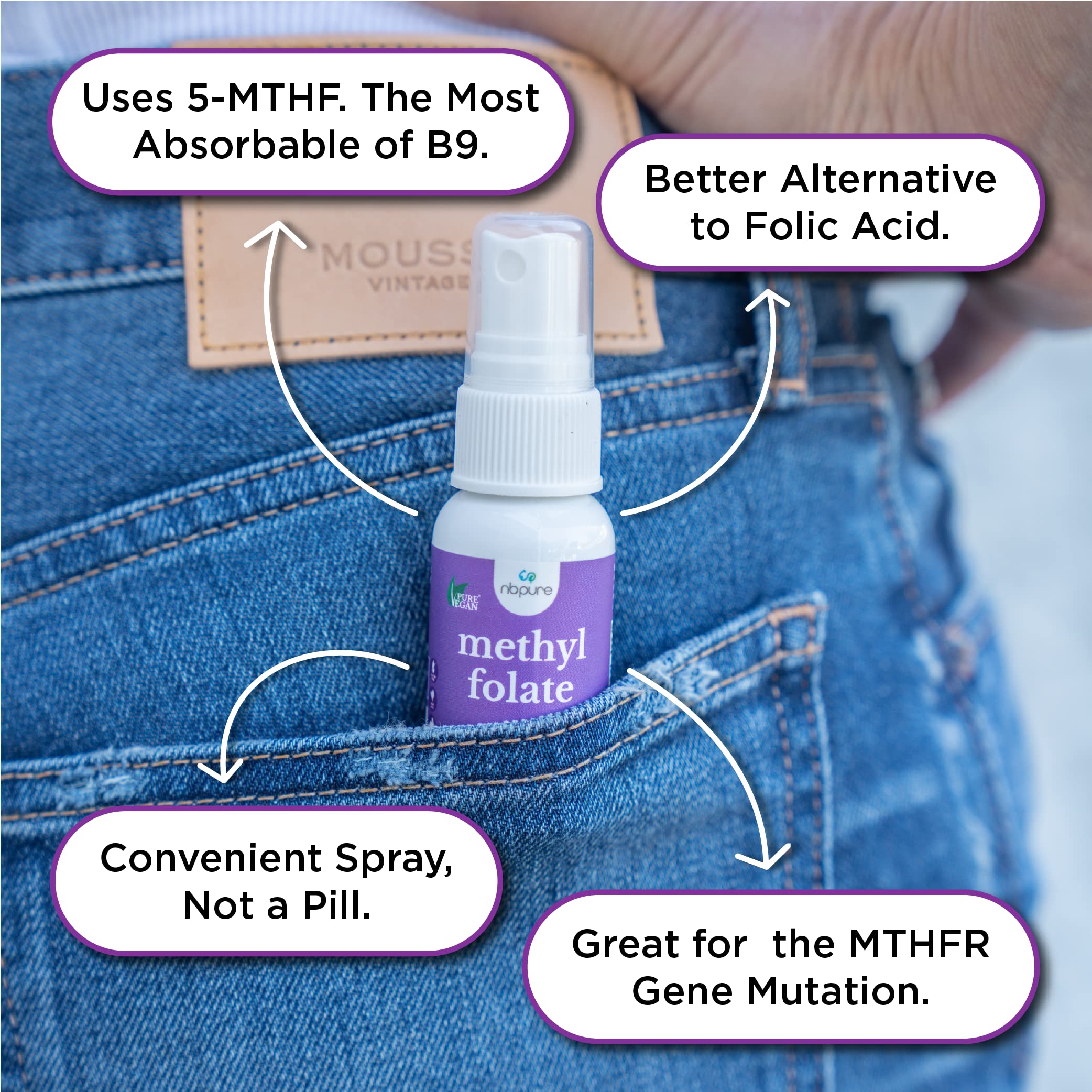 nbpure Vitamin B9 Spray 28g packaging