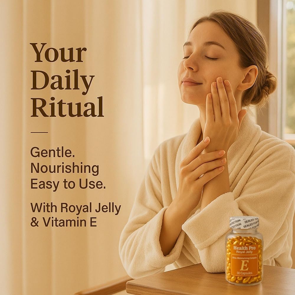 NCB NCB TECHNOLOGY Vitamin E Capsules with Royal Jelly on a white background