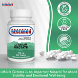 NCI Advanced Research Lithium Orotate supplement packaging details