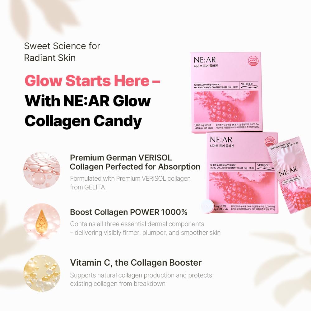 NE:AR Collagen Chews close-up of a chew