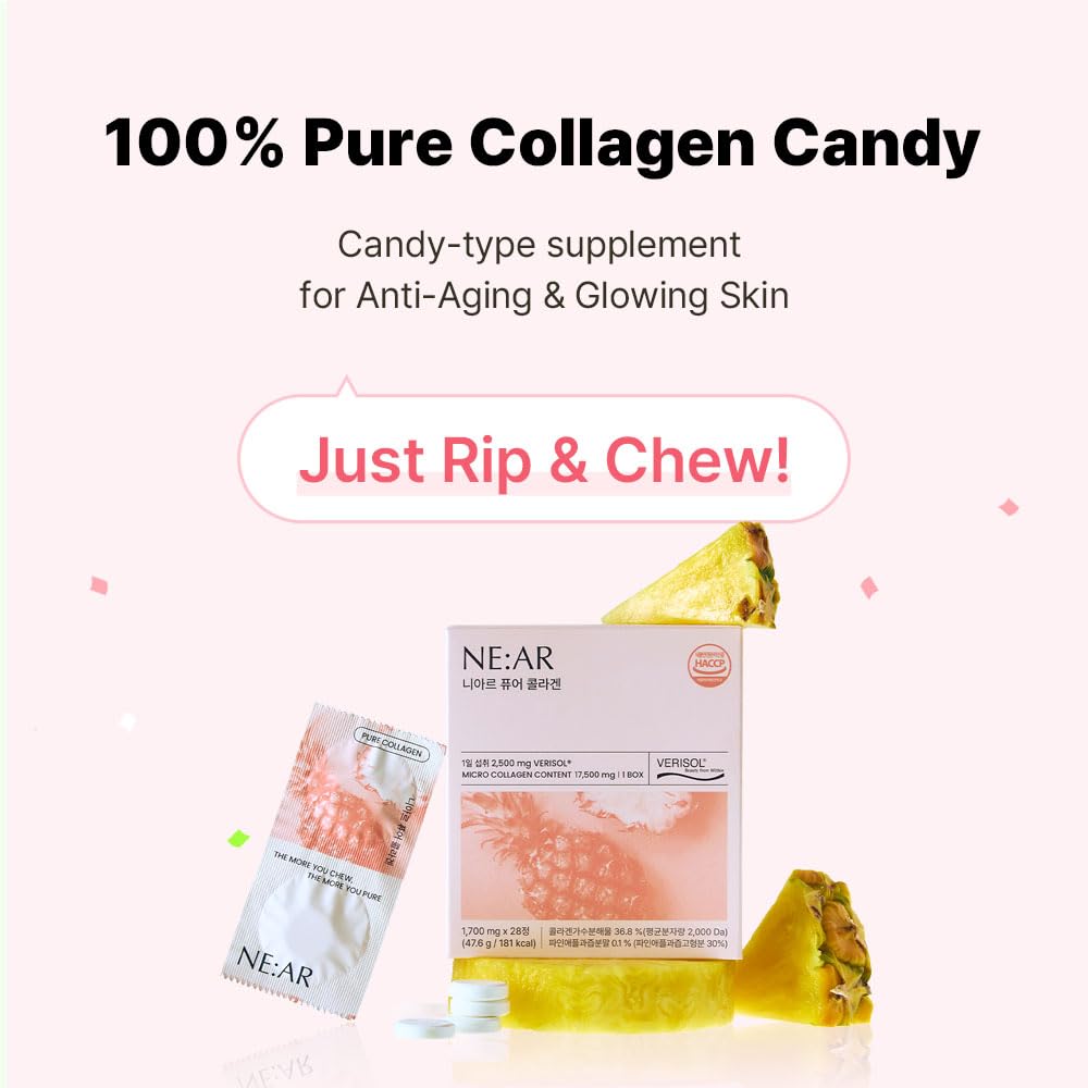 NE:AR Collagen Chews inside the packaging