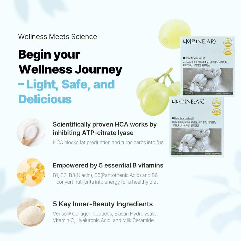 NE:AR Garcinia Cambogia Chews showing shine muscat flavour