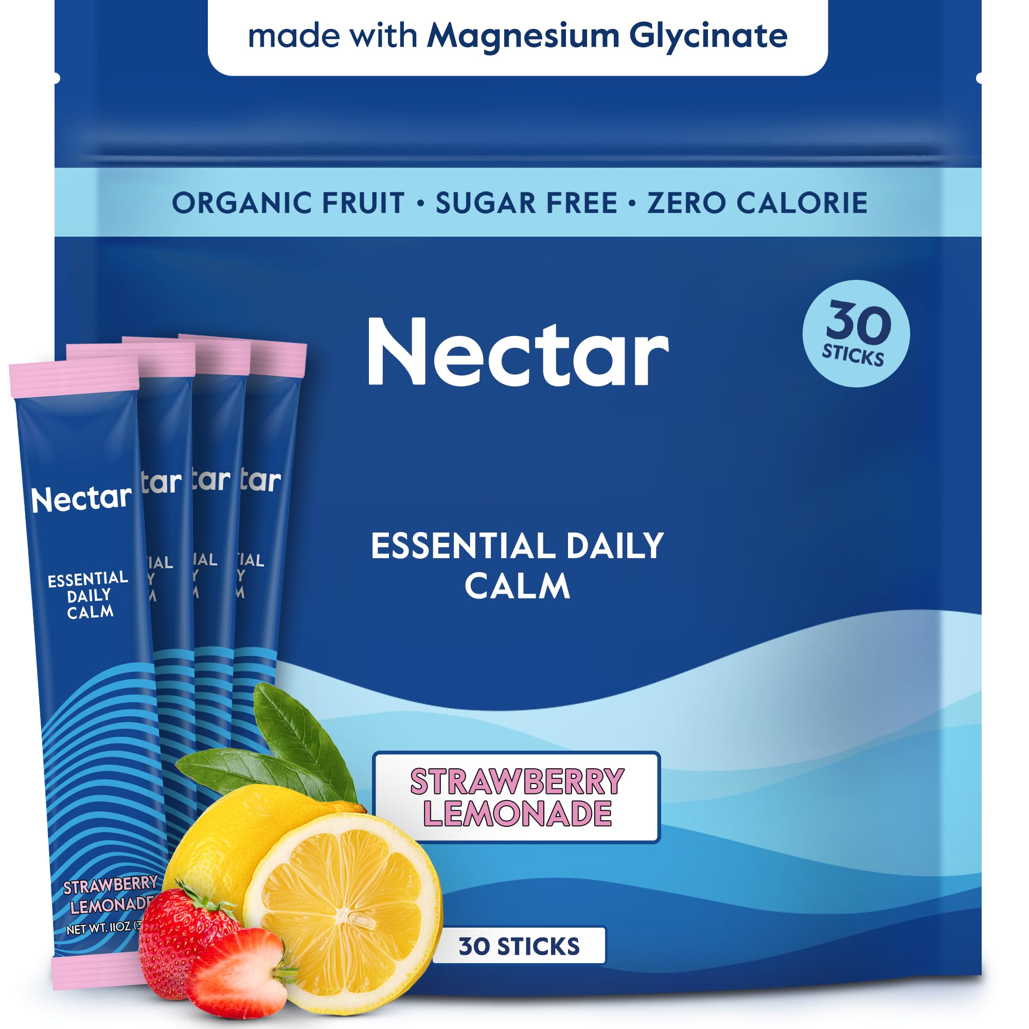 Nectar Calm Magnesium and Ashwagandha Drink Mix packaging front view