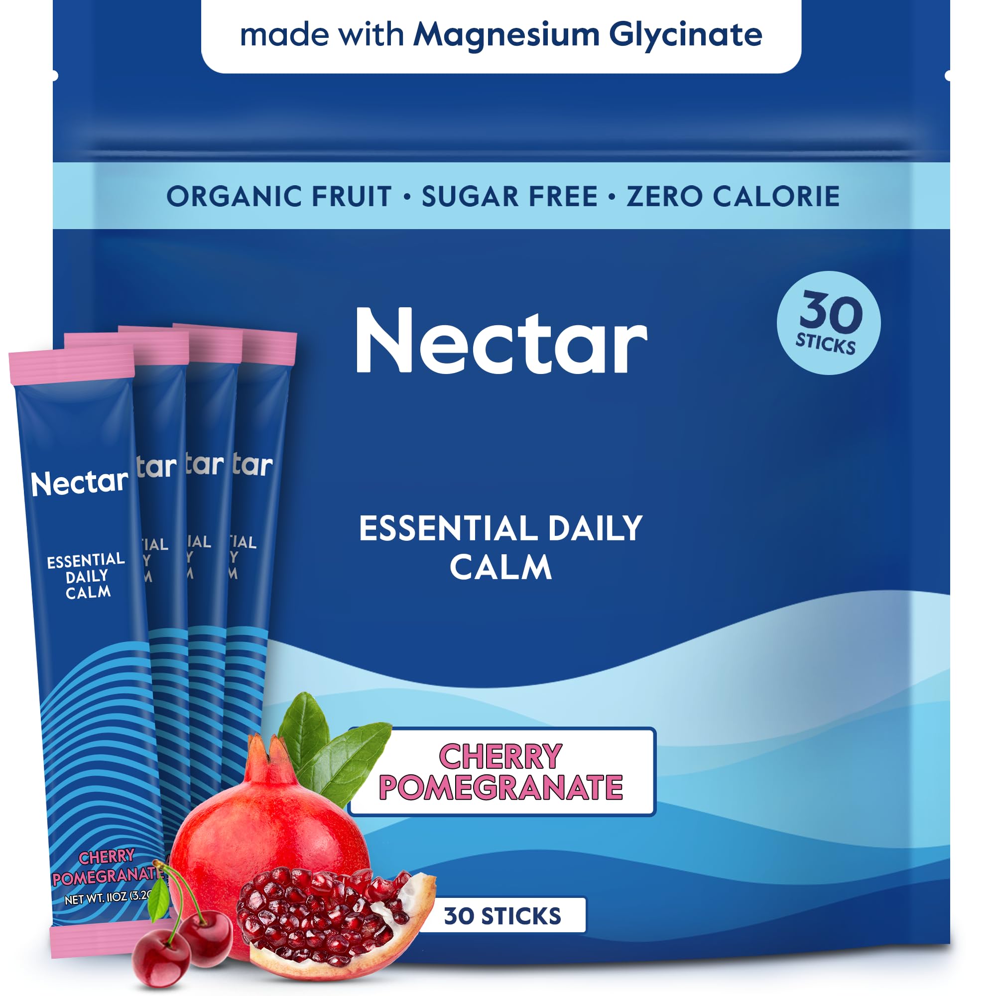 Nectar Calm Magnesium Drink Mix Cherry Pomegranate flavour front view