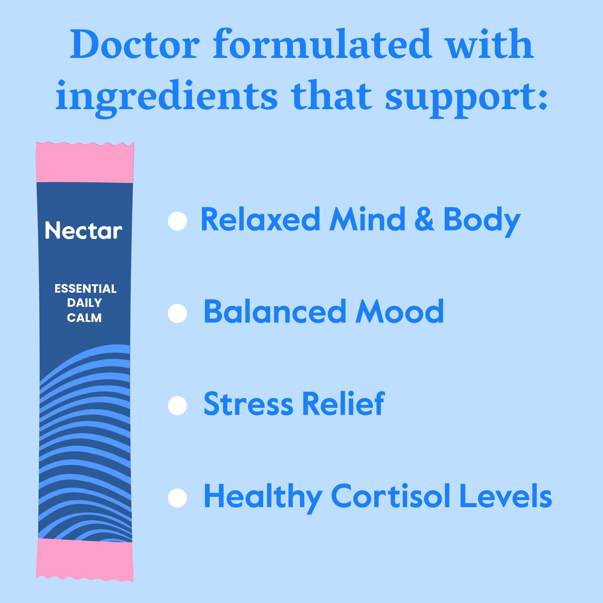Nectar Calm Magnesium Drink Mix on a kitchen counter with lemon slices