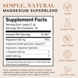 Ned Magnesium Supplement 10-pack back view with nutritional information