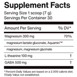 Ned Magnesium Supplement ingredients list on pouch