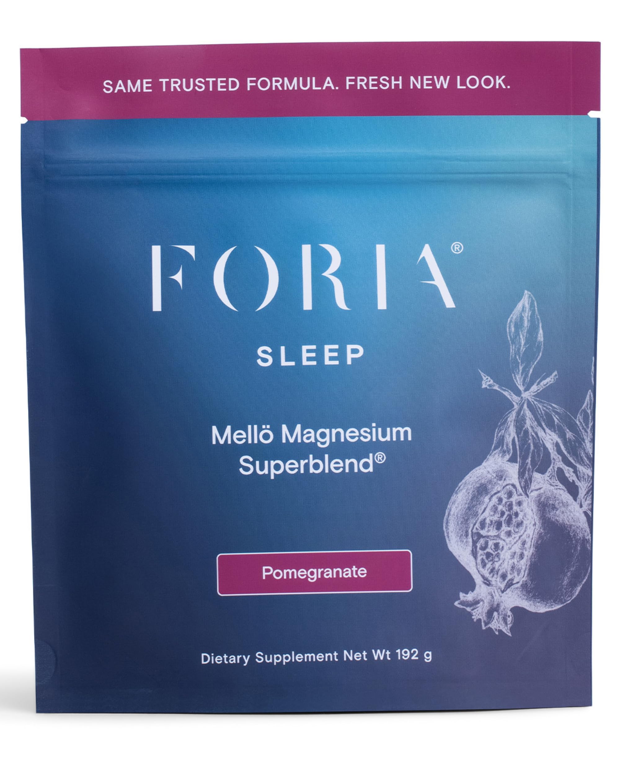 Ned Magnesium Supplement pouch front view with pomegranate flavour