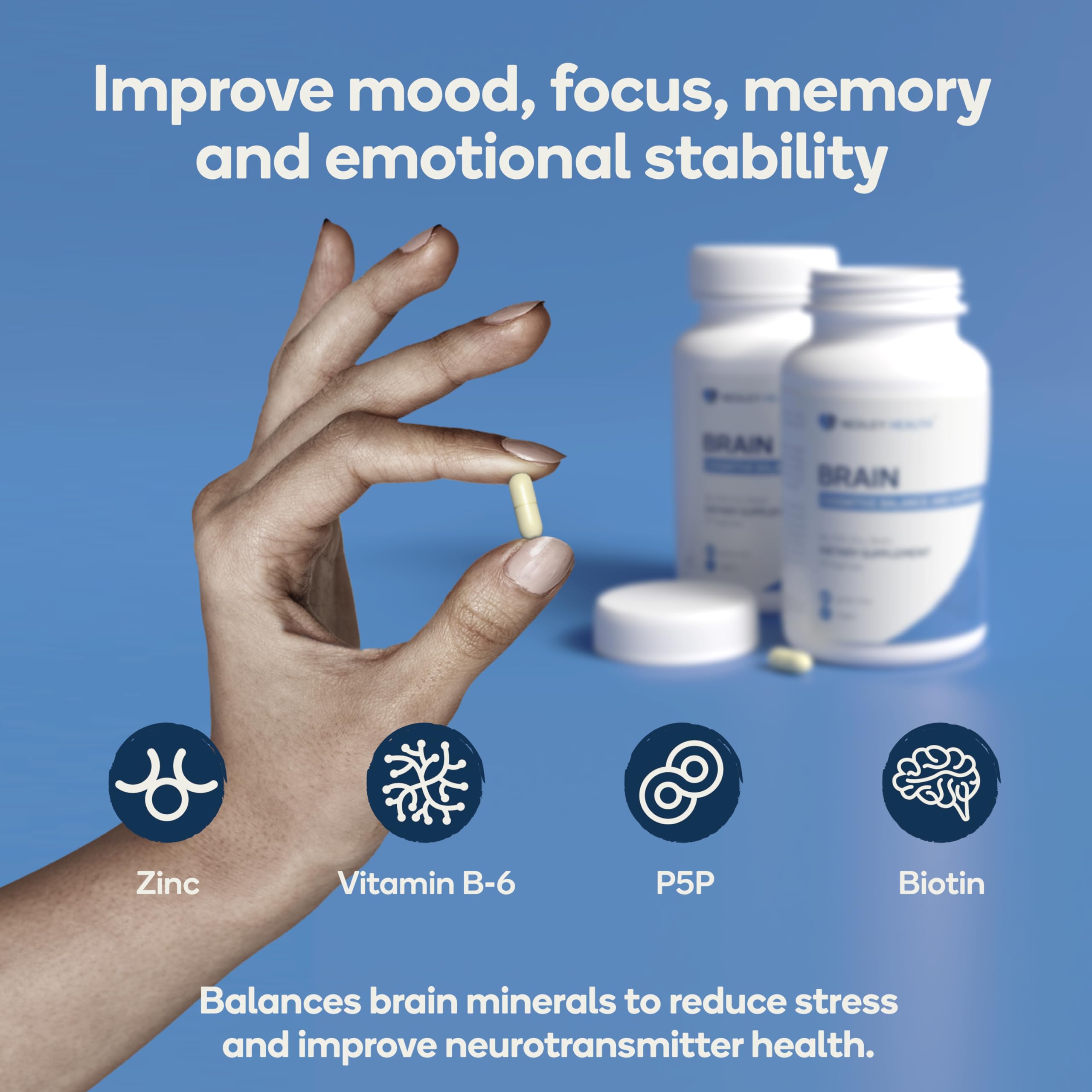 Nedley Health Brain Supplement 50g side view