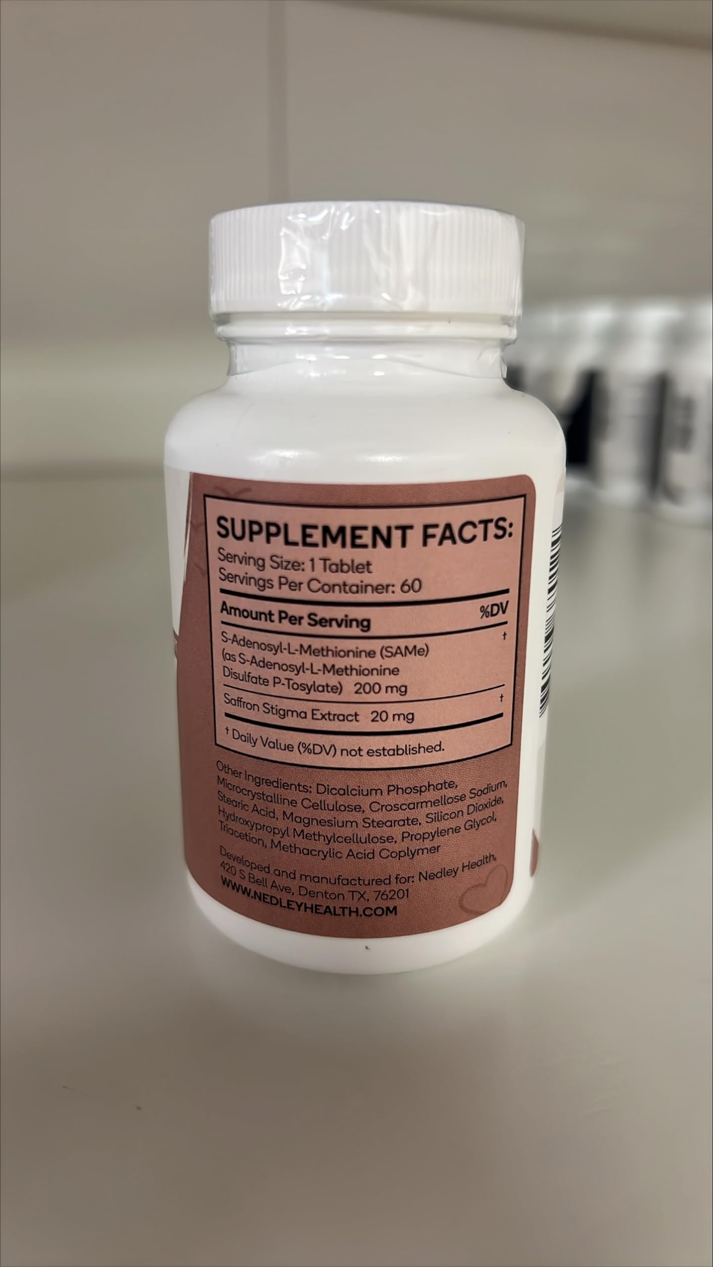 Nedley Health Mood Supplement packaging details