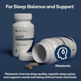 Nedley Health Sleep Supplement bottle open showing veggie capsules
