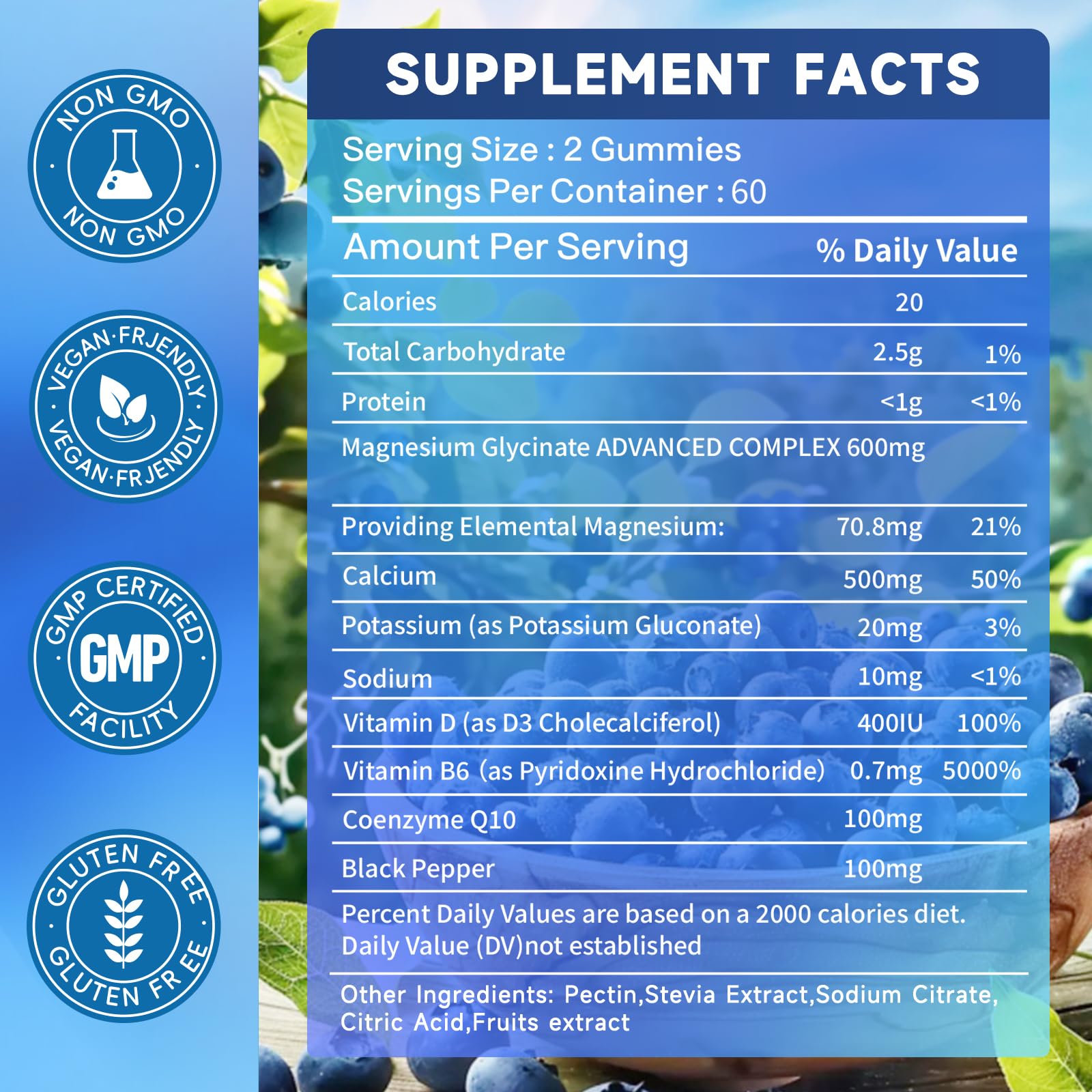 Nedtol Magnesium Glycinate Gummies bottle with gummies on a table