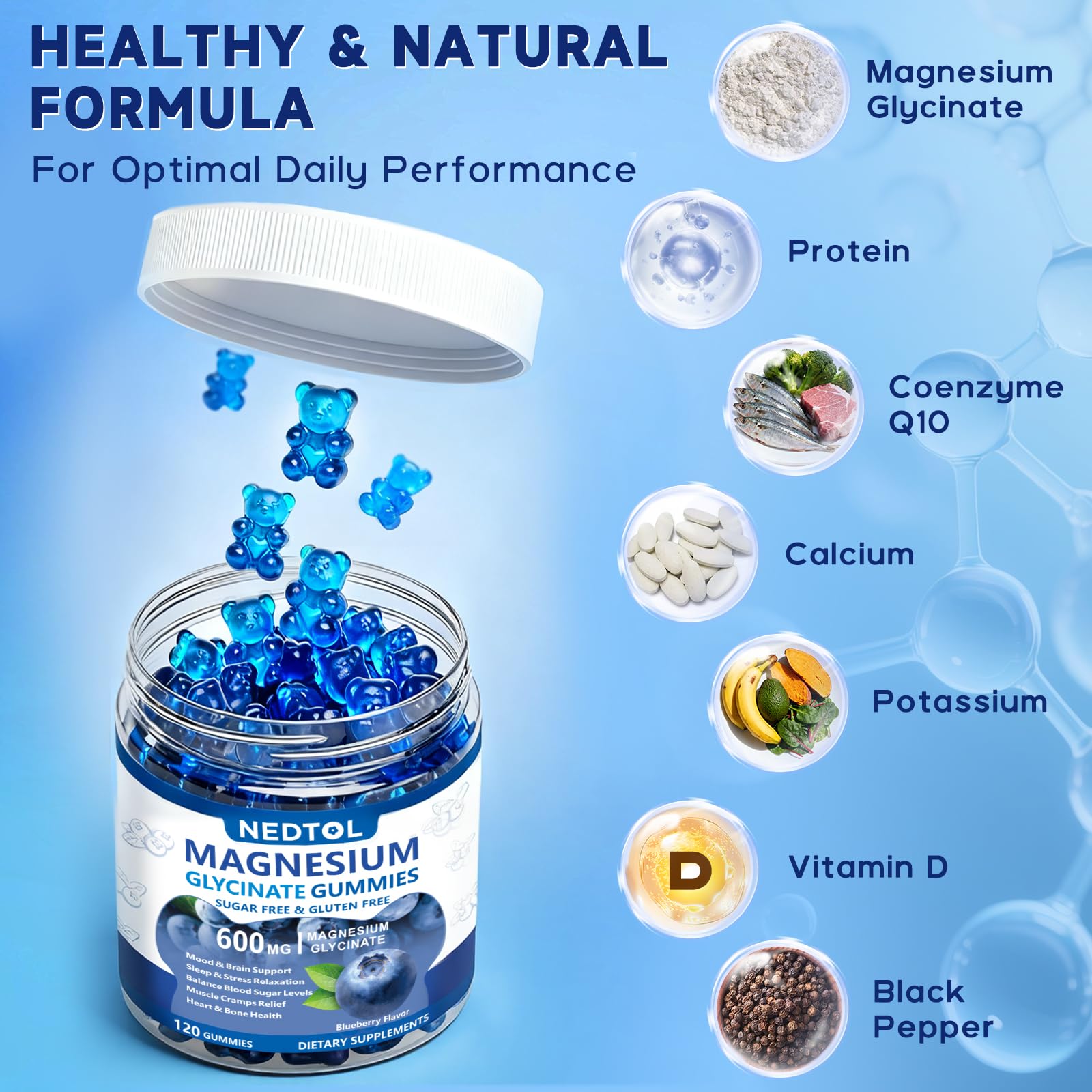 Nedtol Magnesium Glycinate Gummies ingredients list